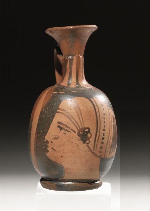 LEKYTHOS ARIBALLICA A FIGURE ROSSE, FINE IV SEC. A.C.