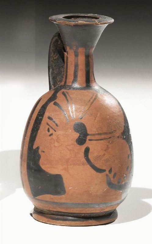 LEKYTHOS ARIBALLICA A FIGURE ROSSE, FINE IV SEC. A.C.
