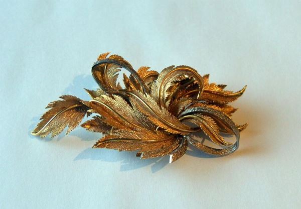 SPILLA IN ORO GIALLO E ORO BIANCO