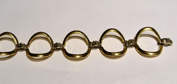 BRACCIALE IN ORO GIALLO,&nbsp; E ORO BIANCO