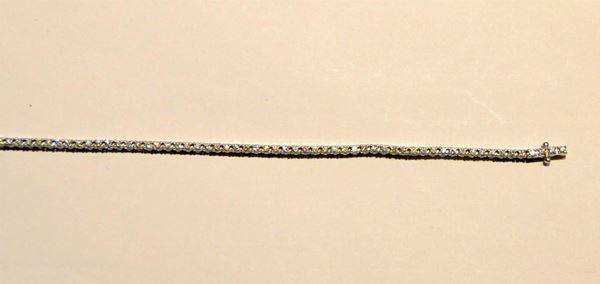 BRACCIALE TENNIS IN ORO BIANCO E DIAMANTI