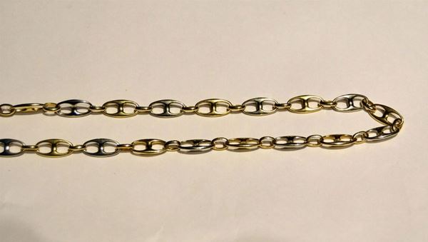 COLLANA IN&nbsp; ORO GIALLO E ORO BIANCO