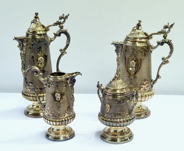 SERVITO DA TE' E CAFFE', SEC. XX  - Asta GIOIELLI, ARGENTI, ARREDI, DIPINTI - Poggio Bracciolini Casa d'Aste