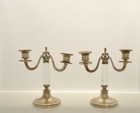 COPPIA DI CANDELABRI, LONDRA, 1954
