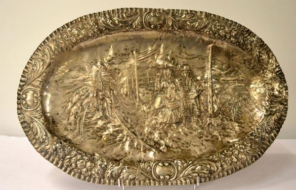 PIATTO DA PARATA, PROBABILMENTE NORD EUROPA,  - Asta GIOIELLI, ARGENTI, ARREDI, DIPINTI - Poggio Bracciolini Casa d'Aste