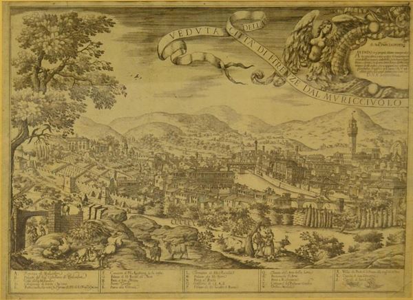 STAMPA CON LE VEDUTE DI FIRENZE