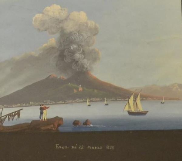 Scuola napoletana, sec. XIX  - Asta GIOIELLI, ARGENTI, ARREDI, DIPINTI - Poggio Bracciolini Casa d'Aste