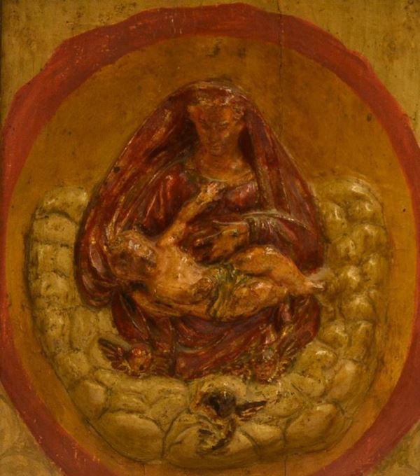 Altorilievo, sec. XVIII, in cartapesta, raffigurante  - Asta GIOIELLI, ARGENTI, ARREDI, DIPINTI - Poggio Bracciolini Casa d'Aste
