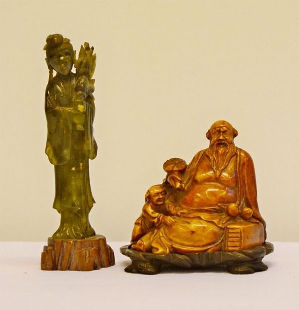 Scultura, arte orientale, sec. XIX, in giada, raffigurante