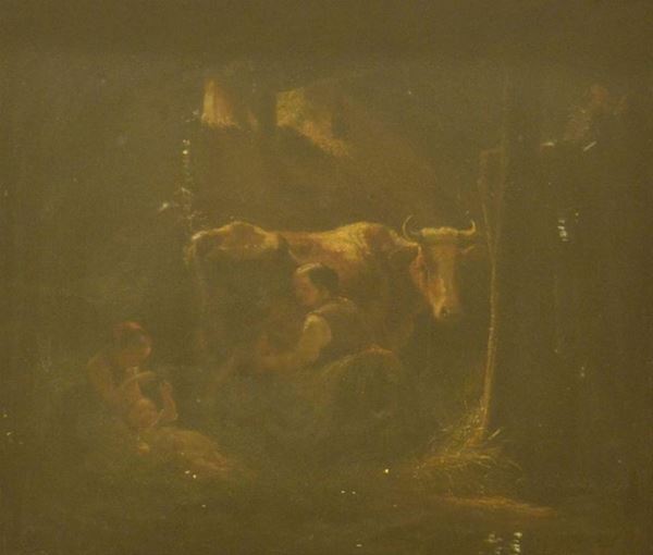 Scuola italiana, sec. XIX  - Asta GIOIELLI, ARGENTI, ARREDI, DIPINTI - Poggio Bracciolini Casa d'Aste