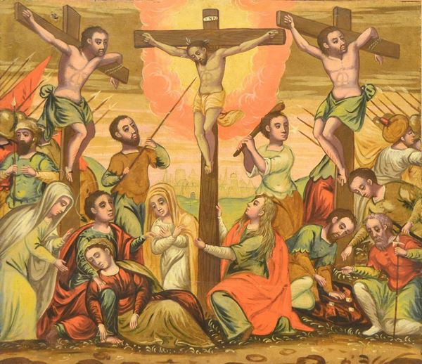 Scuola veneto cretese, sec. XVIII  - Asta GIOIELLI, ARGENTI, ARREDI, DIPINTI - Poggio Bracciolini Casa d'Aste