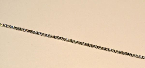 BRACCIALE TENNIS, IN ORO BIANCO E DIAMANTI