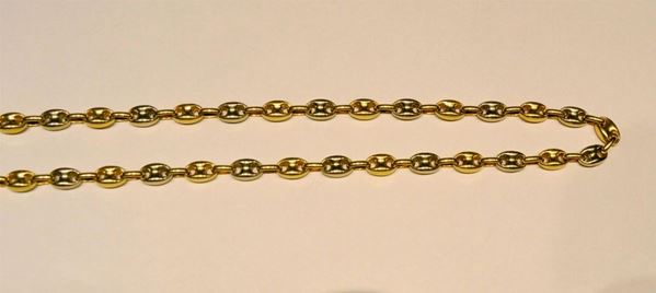 COLLANA, IN ORO GIALLO E ORO BIANCO