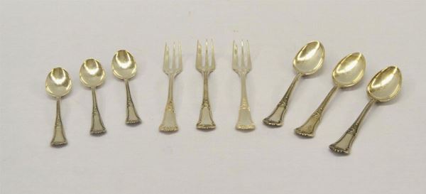 DICIOTTO FORCHETTINE SEC. XX  - Asta ANTIQUARIATO, COLLEZIONISMO, GIOIELLI - Poggio Bracciolini Casa d'Aste