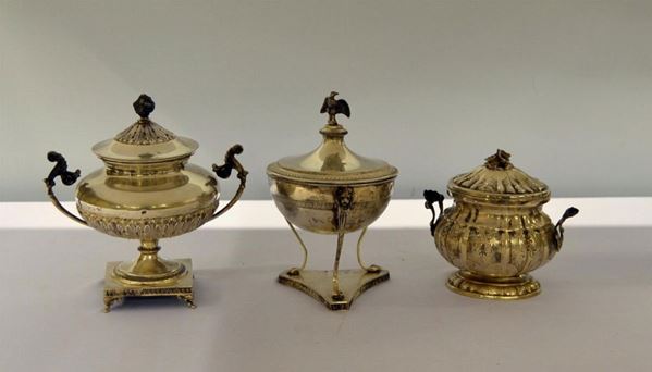 TRE ZUCCHERIERE, SEC XX  - Asta ANTIQUARIATO, COLLEZIONISMO, GIOIELLI - Poggio Bracciolini Casa d'Aste