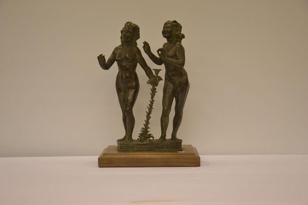 Scultura, sec. XX, in bronzo, raffigurante