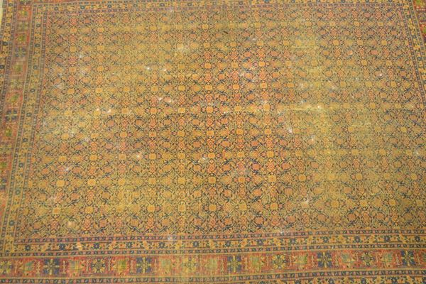 Tappeto persiano, inizi sec. XX, fondo blu a disegni  - Asta ANTIQUARIATO, COLLEZIONISMO, GIOIELLI - Poggio Bracciolini Casa d'Aste