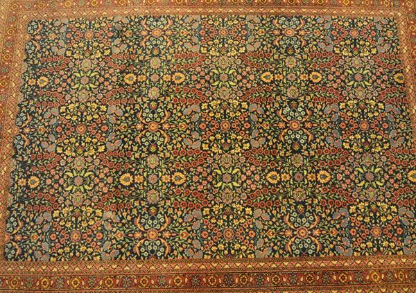Tappeto persiano Saruk, fondo blu a motivo  - Asta ANTIQUARIATO, COLLEZIONISMO, GIOIELLI - Poggio Bracciolini Casa d'Aste