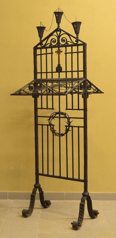 Leggio da chiesa, sec. XVIII, in ferro