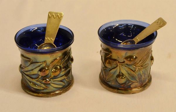 COPPIA DI PORTACANDELE, BRANDIMARTE, SECOLO XX                                 