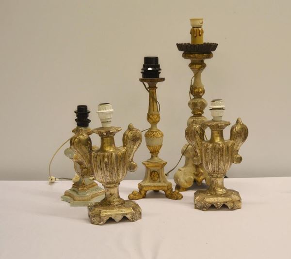 DUE CANDELIERI, SEC XIX                                                     - Asta DIPINTI  MOBILI  OGGETTI D'ARTE - Poggio Bracciolini Casa d'Aste