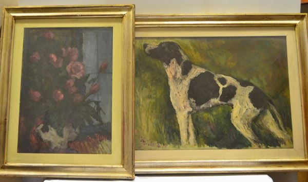 Marianna Ilardi, VASO DI FIORI, olio su tela                              