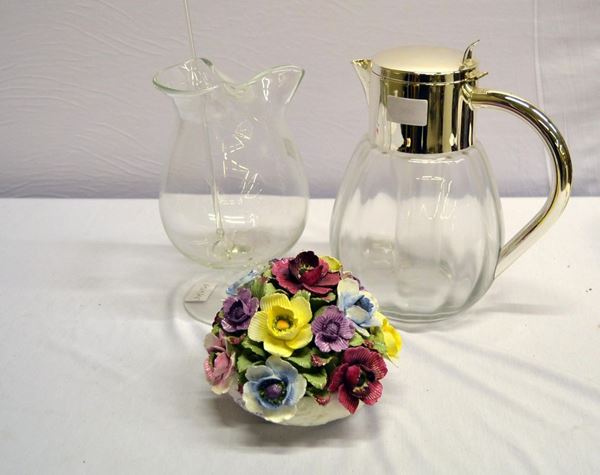 Caraffa, in vetro, completa di mixer,                                     