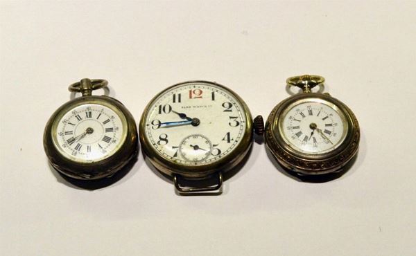 Due orologi da taschino, sec. XX                                            - Asta DIPINTI  MOBILI  OGGETTI D'ARTE - Poggio Bracciolini Casa d'Aste
