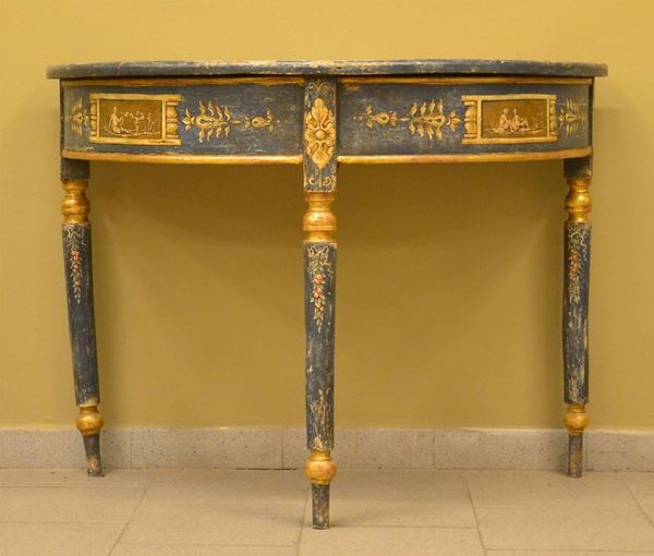Consolle, in stile 700, in legno laccato e&nbsp;&nbsp;&nbsp;&nbsp;&nbsp;&nbsp;&nbsp;&nbsp;&nbsp;&nbsp;&nbsp;&nbsp;&nbsp;&nbsp;&nbsp;&nbsp;&nbsp;&nbsp;&nbsp;&nbsp;&nbsp;&nbsp;&nbsp;&nbsp;&nbsp;&nbsp;&nbsp;&nbsp;&nbsp;&nbsp;&nbsp;&nbsp;