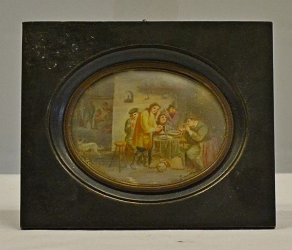 Miniatura, sec. XIX, ad olio su cartoncino,&nbsp;&nbsp;&nbsp;&nbsp;&nbsp;&nbsp;&nbsp;&nbsp;&nbsp;&nbsp;&nbsp;&nbsp;&nbsp;&nbsp;&nbsp;&nbsp;&nbsp;&nbsp;&nbsp;&nbsp;&nbsp;&nbsp;&nbsp;&nbsp;&nbsp;&nbsp;&nbsp;&nbsp;&nbsp;&nbsp;&nbsp;