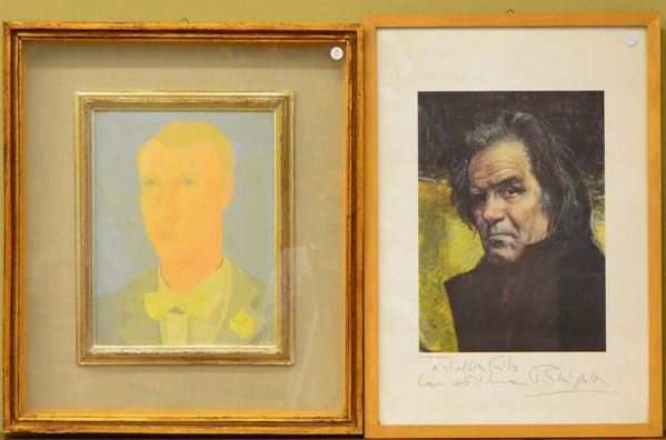 Dipinto, RITRATTO MASCHILE, olio su tavoletta, firmato                    