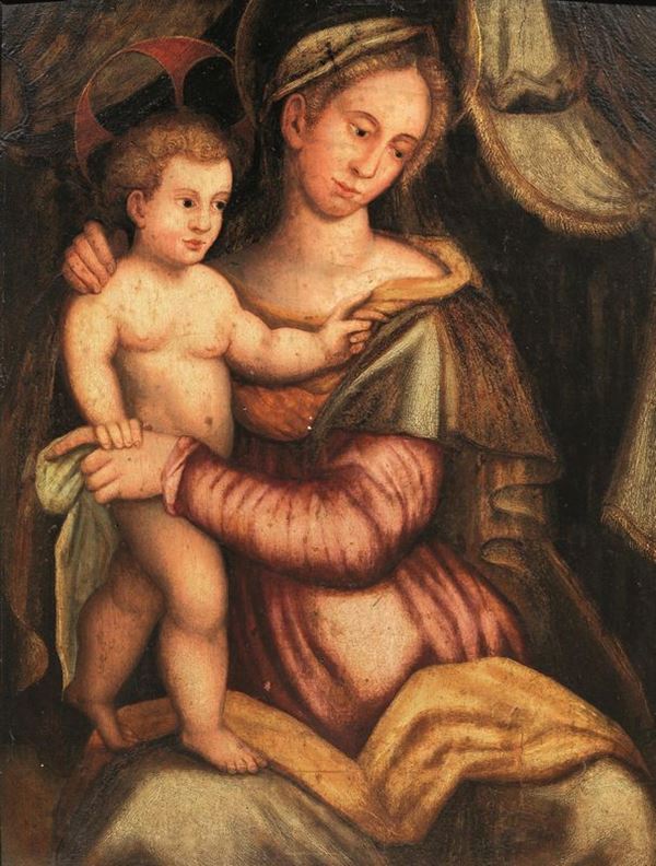 Scuola dell'Italia centrale, fine sec. XVI  - Asta INTERNI - Poggio Bracciolini Casa d'Aste
