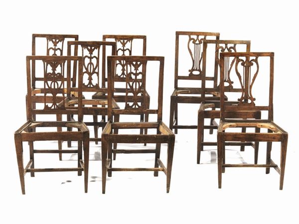 CINQUE SEDIE, SECOLO XIX  - Asta INTERNI - Poggio Bracciolini Casa d'Aste