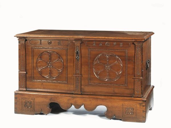 Cassone, Svizzera, sec. fine XVII  - Asta INTERNI - Poggio Bracciolini Casa d'Aste