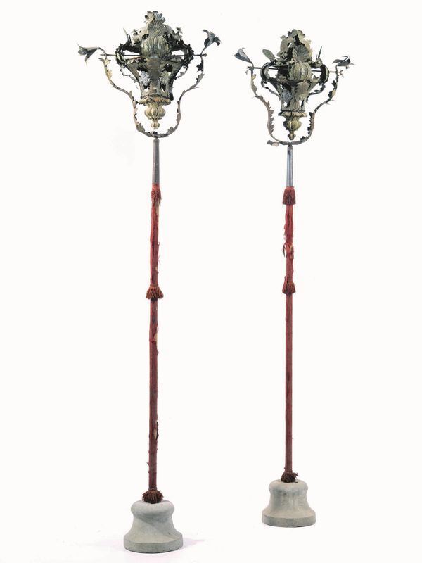 COPPIA DI FANALI DA PROCESSIONE, VENEZIA, SECOLO XVIII