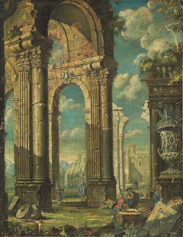 Scuola italiana, sec. XIX  - Asta INTERNI - Poggio Bracciolini Casa d'Aste