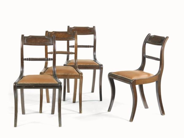 Dieci sedie, Inghilterra, sec. XIX  - Asta INTERNI - Poggio Bracciolini Casa d'Aste