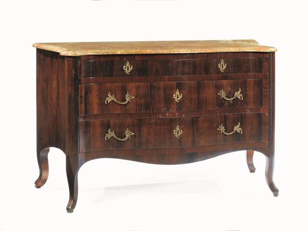 Cassettone a balestra, sec. XVIII