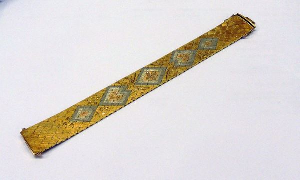 BRACCIALE IN ORO GIALLO E ORO BIANCO