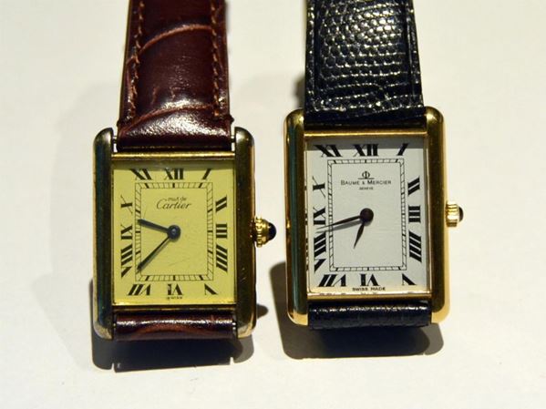 OROLOGIO DA POLSO, BAUME & MERCIER, IN ORO GIALLO, TANK STYLE