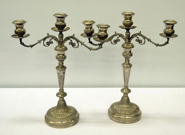 COPPIA DI CANDELABRI, SEC. XX    