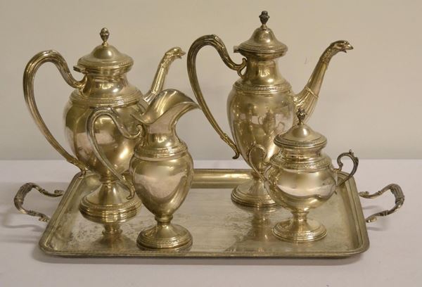 SERVITO DA TE' E CAFFE' IN&nbsp; STILE IMPERO  - Asta ANTIQUARIATO, COLLEZIONISMO, GIOIELLI - Poggio Bracciolini Casa d'Aste