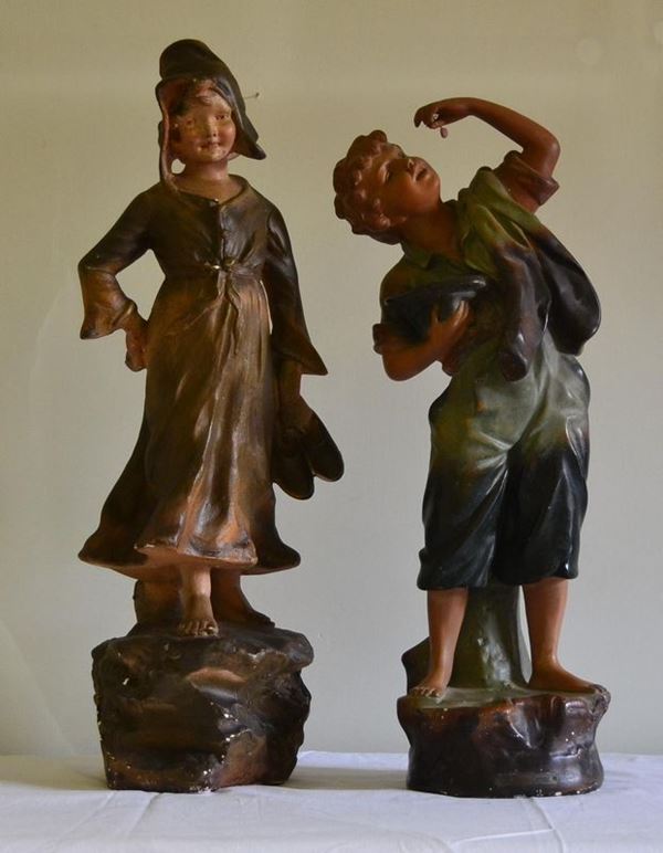 Due sculture, Francia, sec. XX, in gesso,&nbsp;&nbsp;&nbsp;&nbsp;&nbsp;&nbsp;&nbsp;&nbsp;&nbsp;&nbsp;&nbsp;&nbsp;&nbsp;&nbsp;&nbsp;&nbsp;&nbsp;&nbsp;&nbsp;&nbsp;&nbsp;&nbsp;&nbsp;&nbsp;&nbsp;&nbsp;&nbsp;