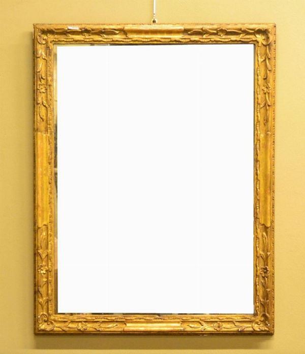 Specchiera, inizi sec. XIX, entro cornice in legno  - Asta ANTIQUARIATO, COLLEZIONISMO, GIOIELLI - Poggio Bracciolini Casa d'Aste