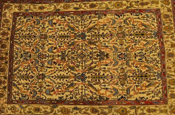 Tappeto persiano, inizi sec. XX, fondo multicolore a