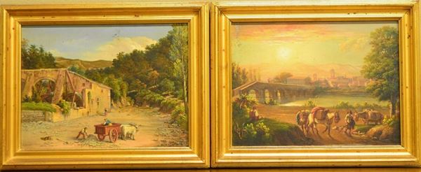 Scuola italiana, fine sec. XIX  - Asta ANTIQUARIATO, COLLEZIONISMO, GIOIELLI - Poggio Bracciolini Casa d'Aste