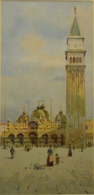 Sei vedute di Venezia, riproduzioni su carta di dipinti del sec. XX, misure varie