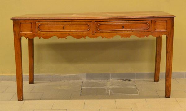 Tavolo, Toscana sec. XIX, in abete e ciliegio  - Asta ANTIQUARIATO, COLLEZIONISMO, GIOIELLI - Poggio Bracciolini Casa d'Aste