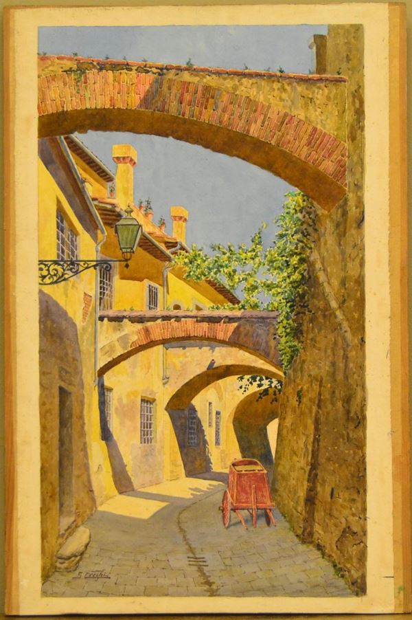 Scuola italiana, sec. XX                                                    - Asta ASTA A TEMPO - MOBILI, DIPINTI, OGGETTI D'ARTE - Poggio Bracciolini Casa d'Aste