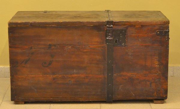 Baule, sec. XX, in catagno,                                                 - Asta ASTA A TEMPO - MOBILI, DIPINTI, OGGETTI D'ARTE - Poggio Bracciolini Casa d'Aste